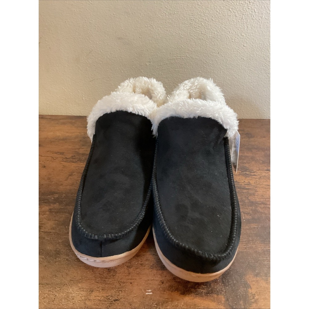 New Sonoma Mabell Women's Faux Fur Ankle Boot Slippers Black Size XXL 10-11